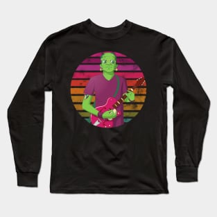 Frankenstein Playing Guitar Long Sleeve T-Shirt